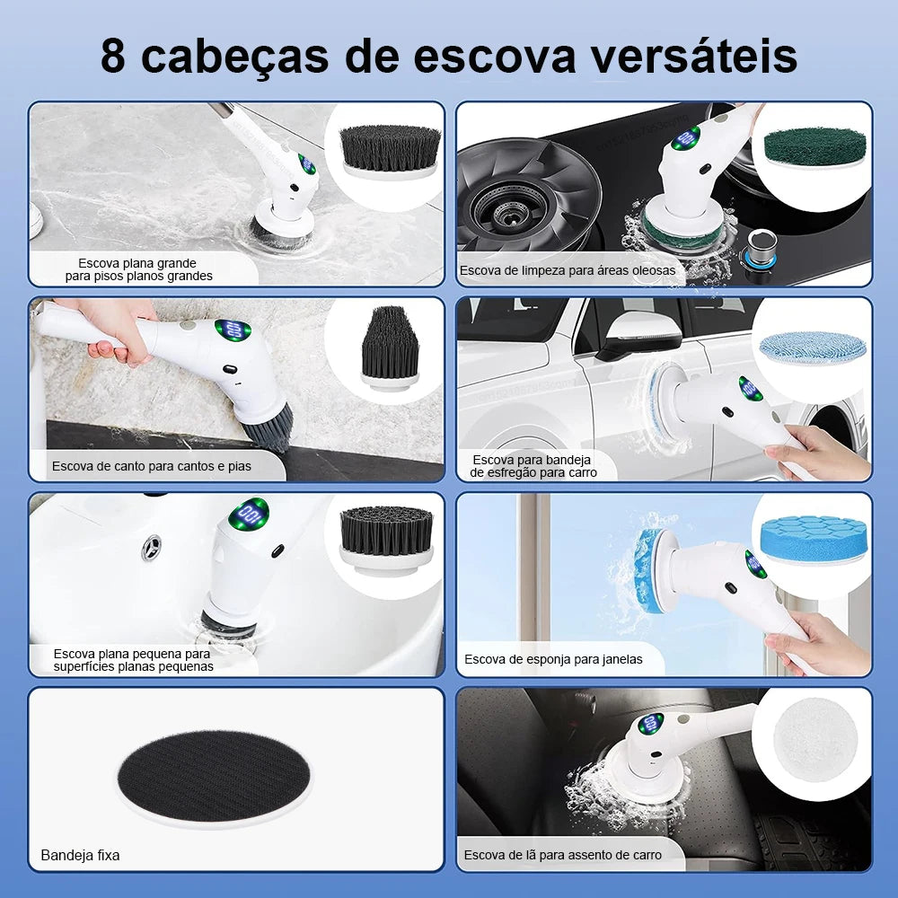 Cepillo de Limpieza Eléctrico Multifuncional 8 en 1