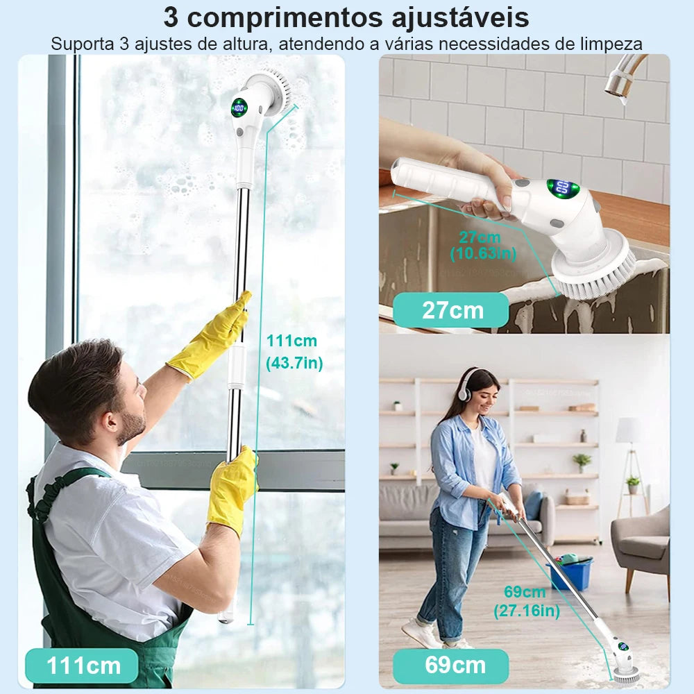 Cepillo de Limpieza Eléctrico Multifuncional 8 en 1