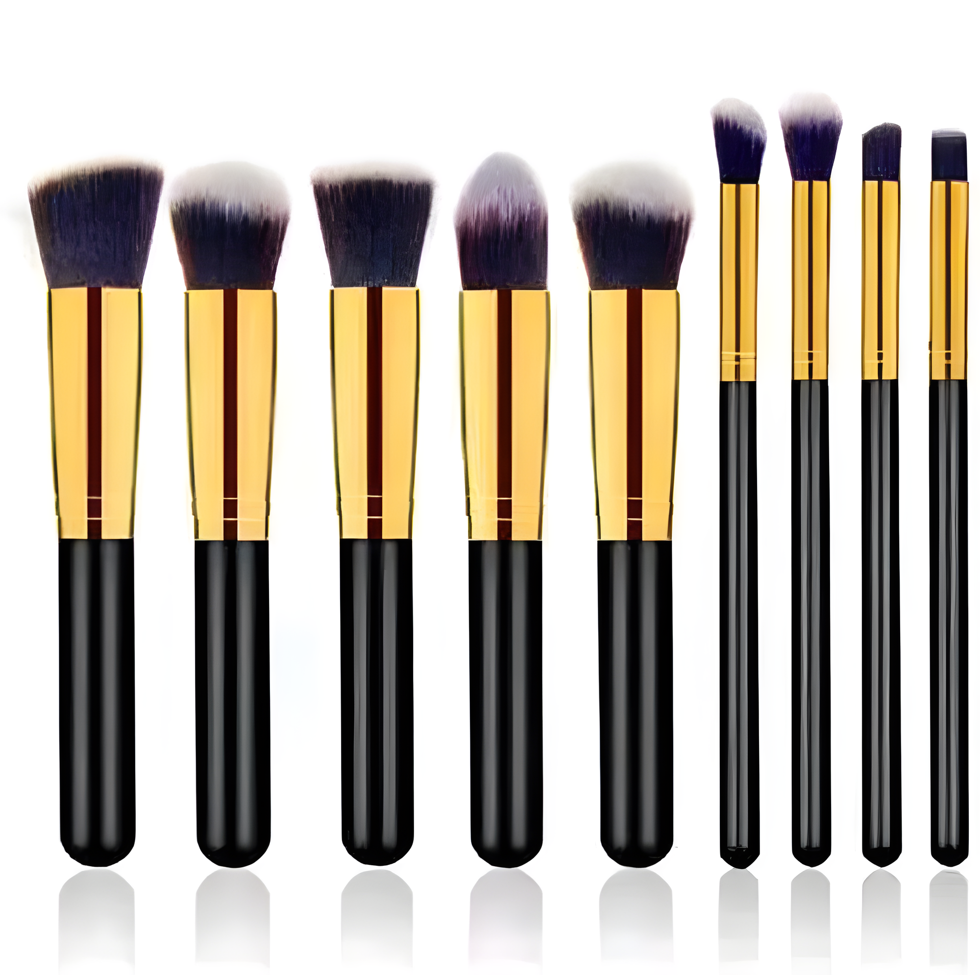 Kit de 10 Brochas Profesionales para Maquillaje - Kabuki