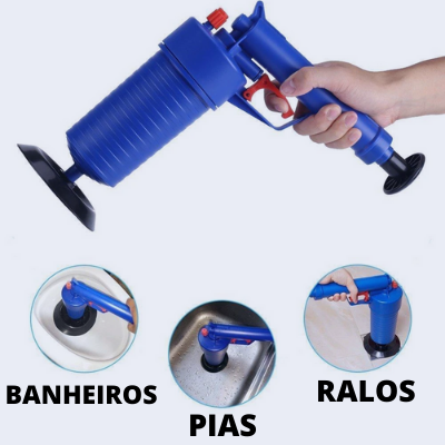 Desatascador de Alta Presión para Desagües, Baños y Fregaderos