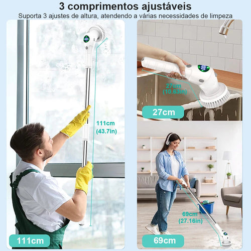 Cepillo de Limpieza Eléctrico Multifuncional 8 en 1