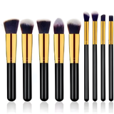 Kit de 10 Brochas Profesionales para Maquillaje - Kabuki