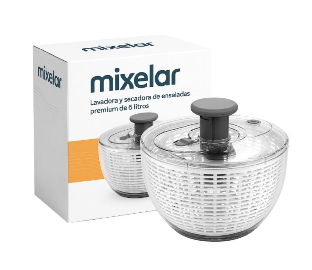 Lavadora y secadora de ensaladas premium de 6 litros + Pinza de silicona ¡de regalo!